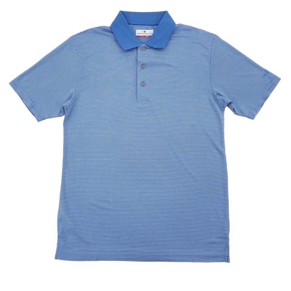 Men’s Grand Slam Regatta Blue Stripe Performance Polo XXL Excellent Condition
